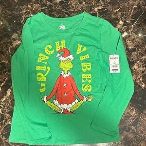 Grinch Vibes Green Long Sleeve Tee